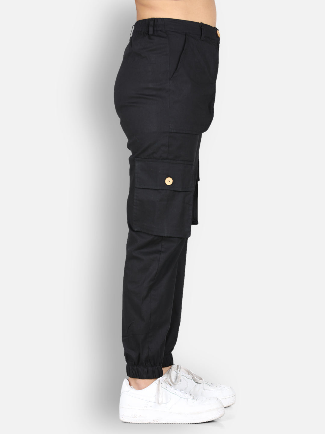 Cutiekins Solid Cargo Pant -Black