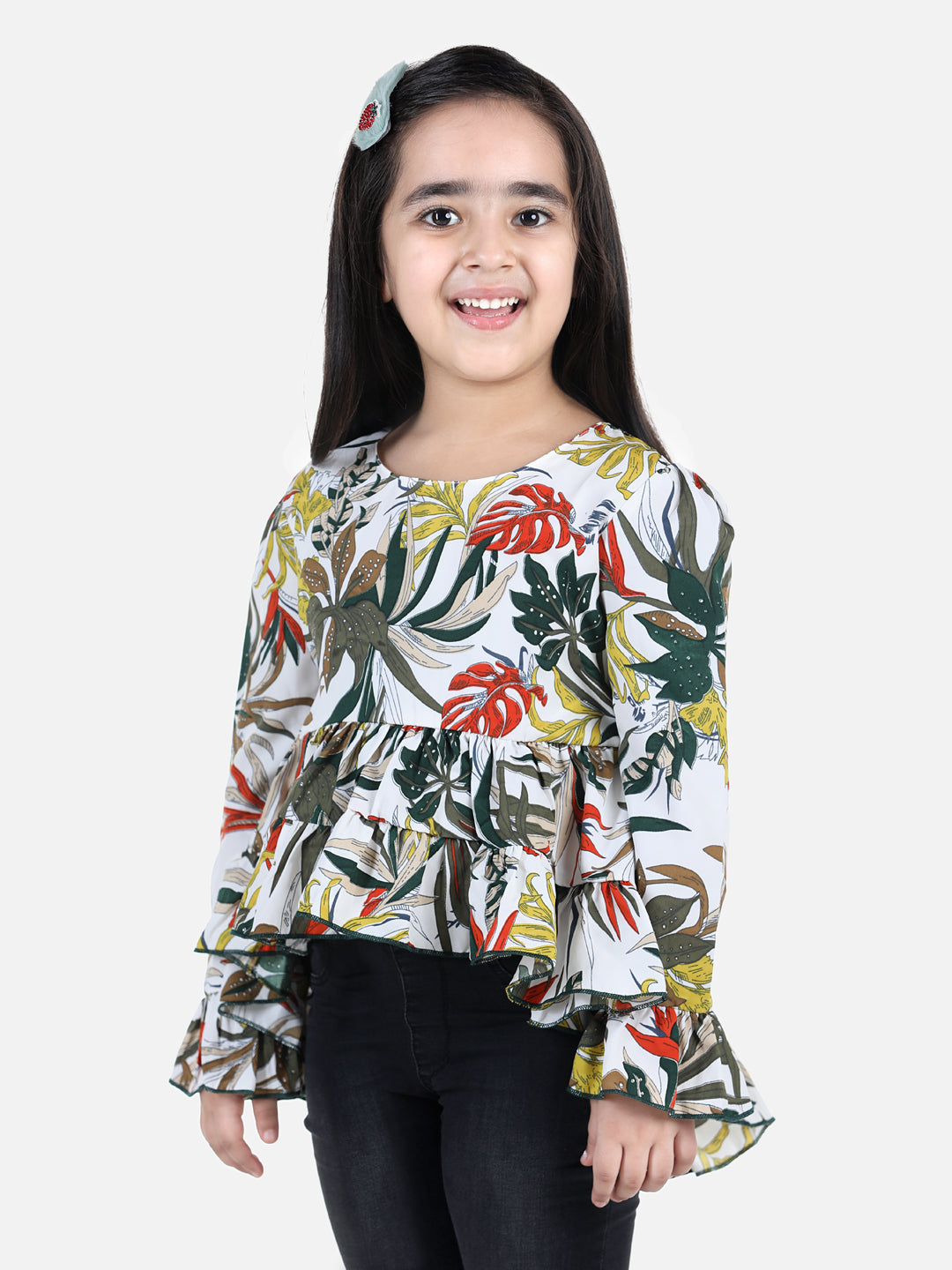 Cutiekins Girls Polyester Full Sleeve Top (White,)