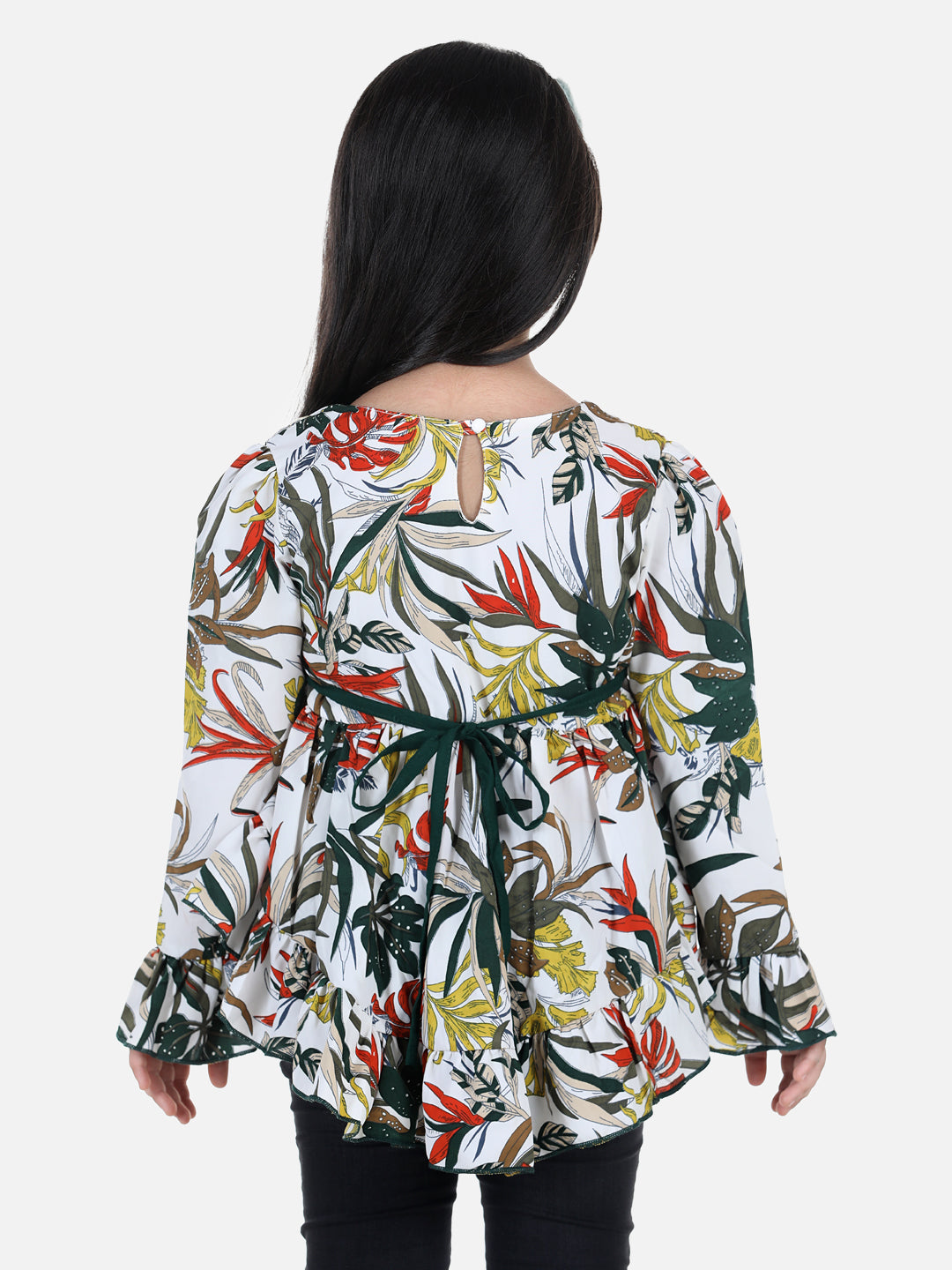 Cutiekins Girls Polyester Full Sleeve Top (White,)