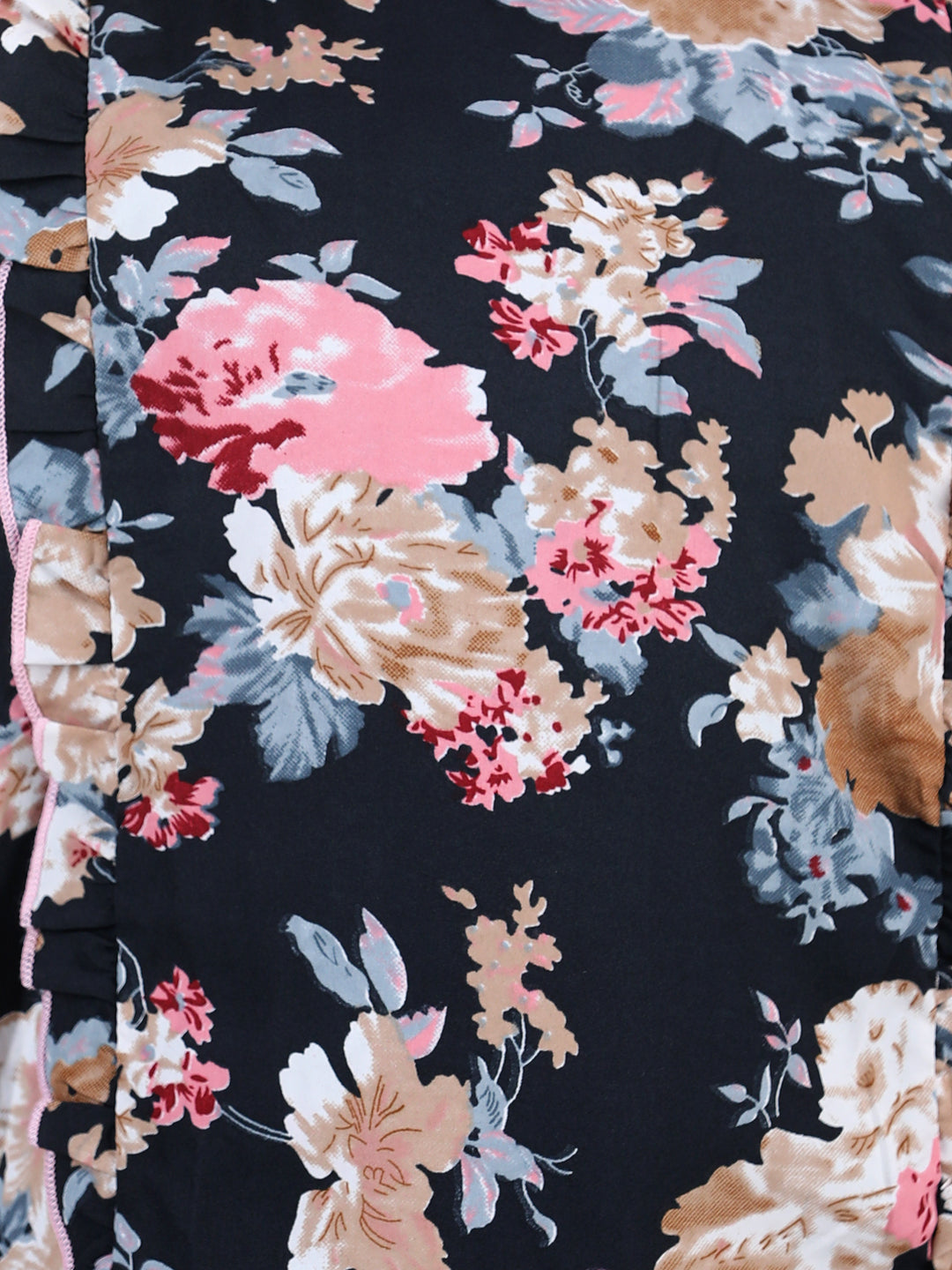 Cutiekins Girls Casual Polyester Top (Black,)