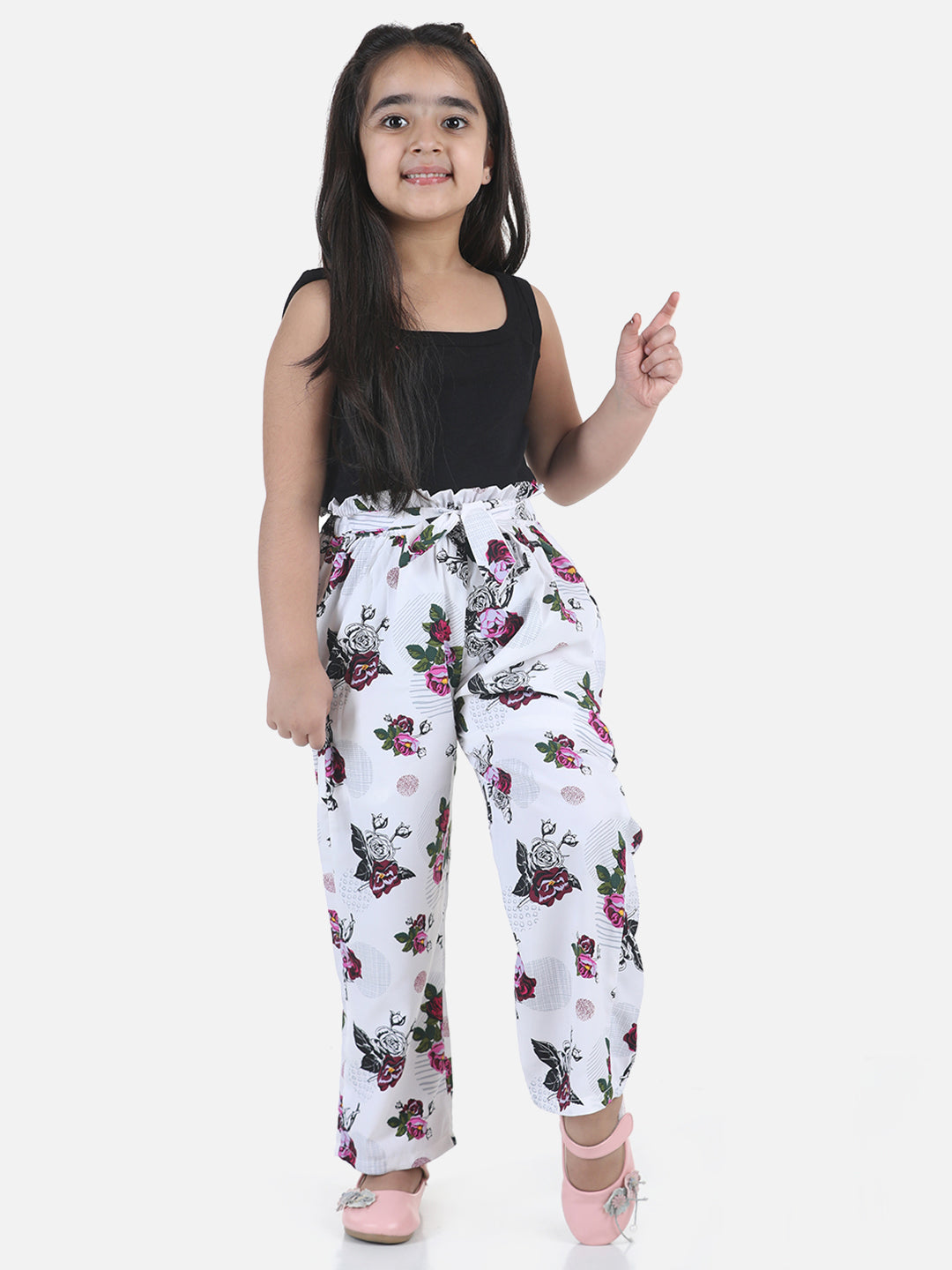 Cutiekins Regular Fit Girls White Polyester Trousers