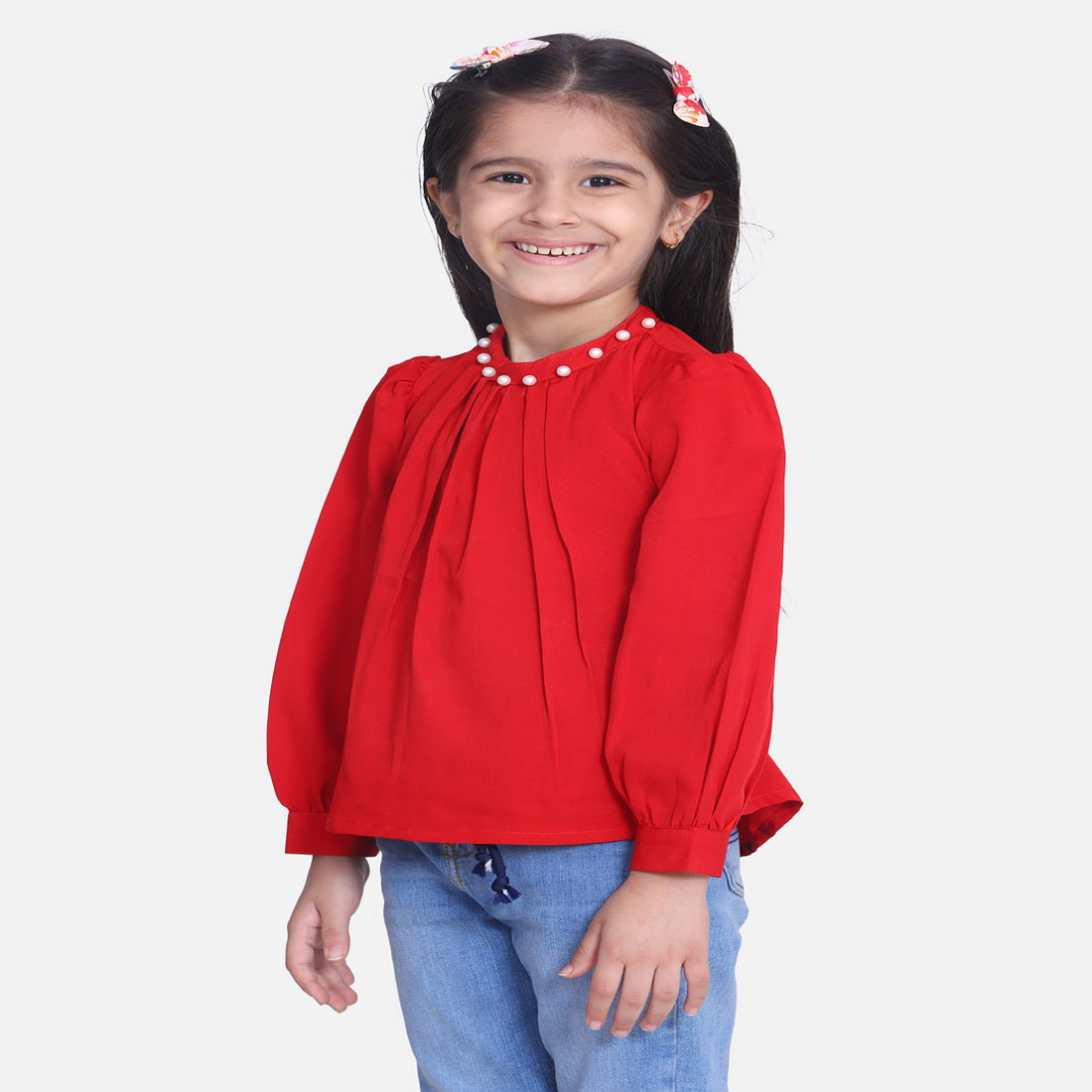Cutiekins Solid Red Pearl Top