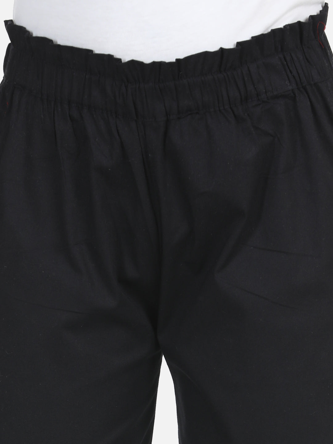 Cutiekins Capri For Girls Casual Solid Lycra Blend (Black)