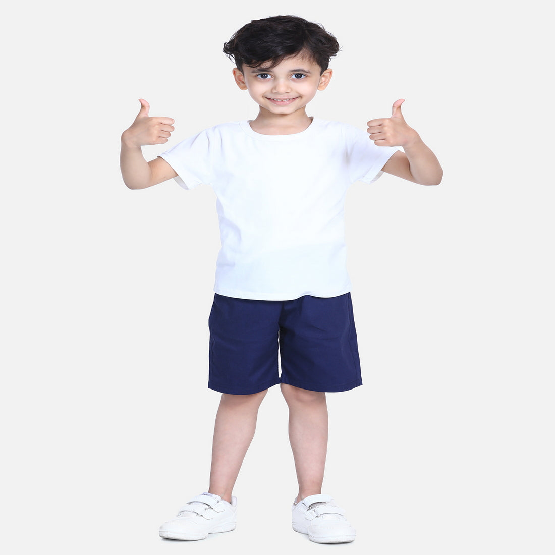 Cutiekins Short For Boys Casual Solid Polyester  (Dark Blue, Pack of 1)