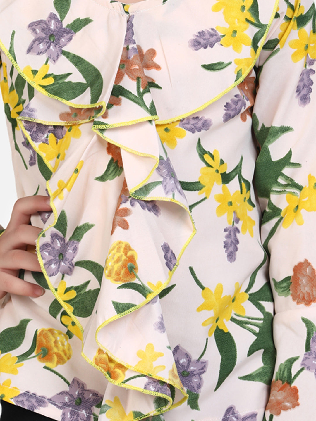 Cutiekins Floral Print Full Sleeves Top - Multicolor