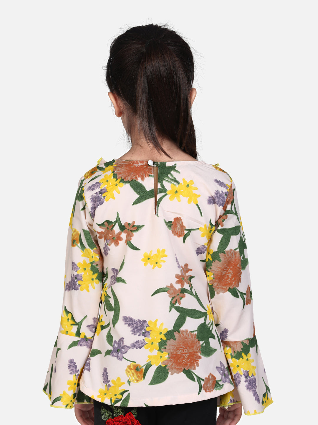 Cutiekins Floral Print Full Sleeves Top - Multicolor