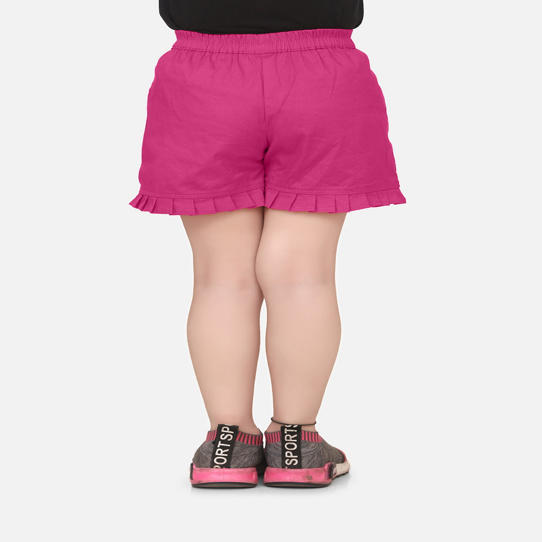 Cutiekins Short For Girls Casual Solid Polyester Blend (Pink)