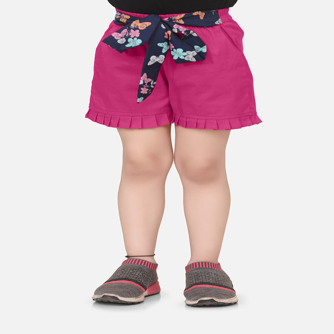 Cutiekins Short For Girls Casual Solid Polyester Blend  (Pink)