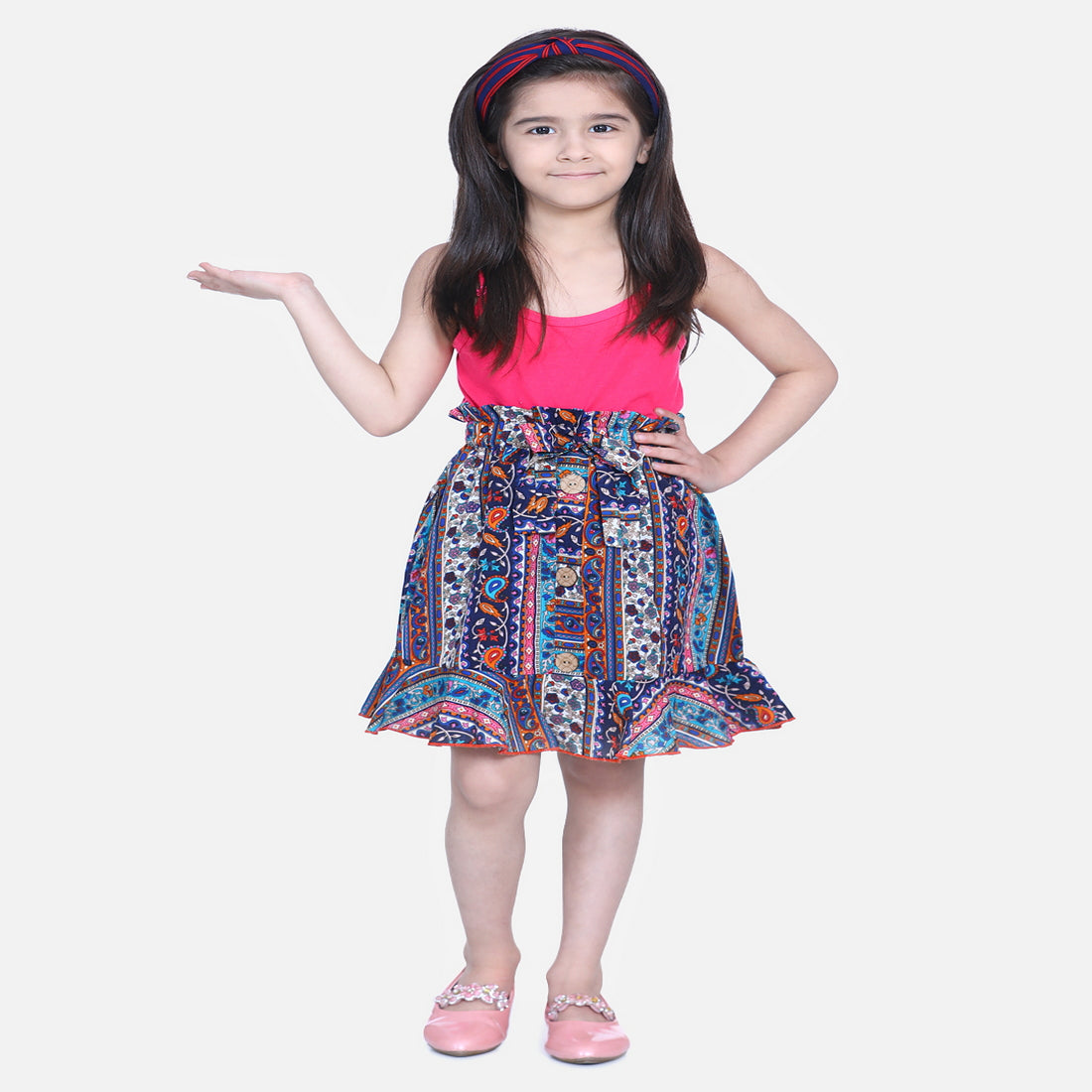 Cutiekins Girls Printed Regular Multicolor Skirt