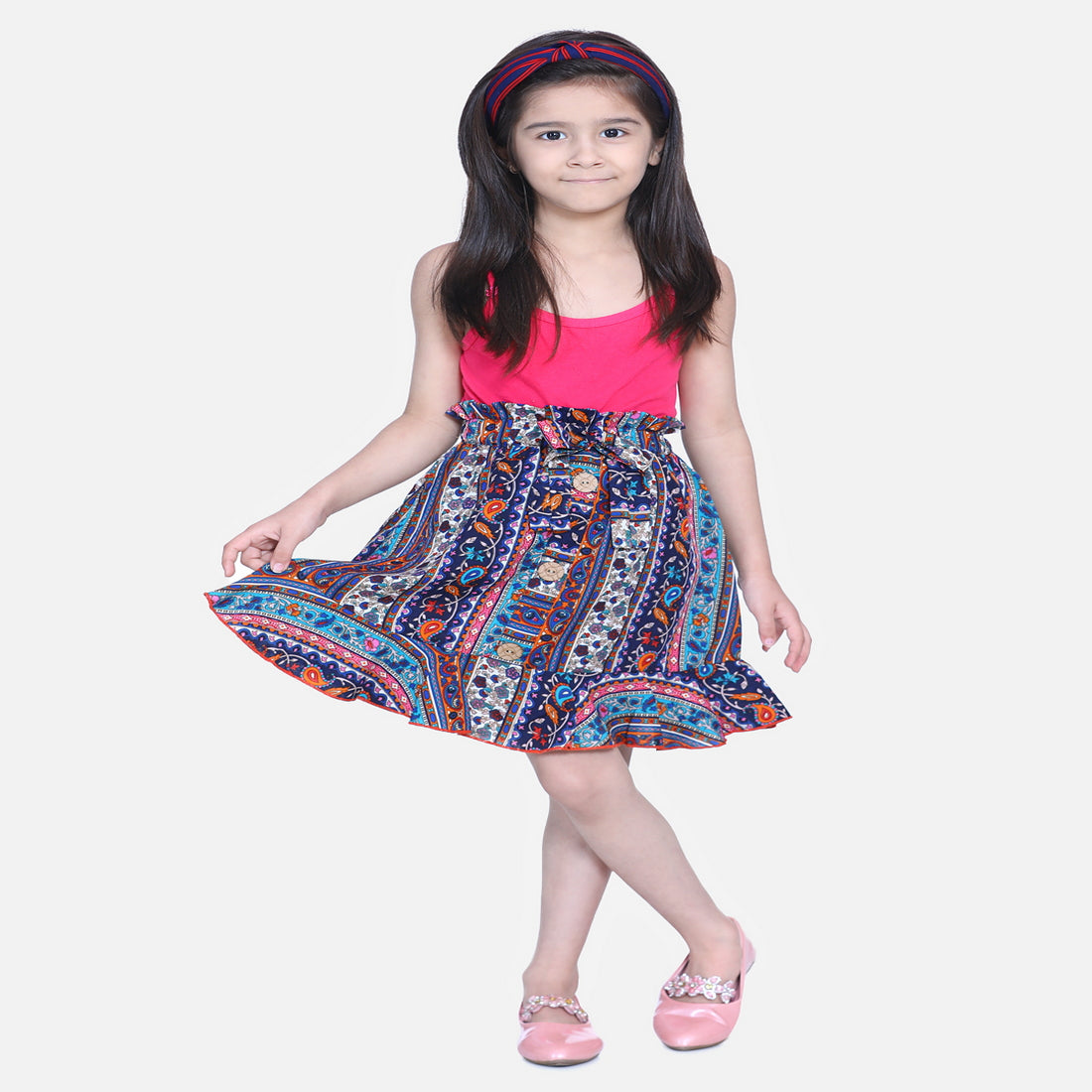 Cutiekins Girls Printed Regular Multicolor Skirt