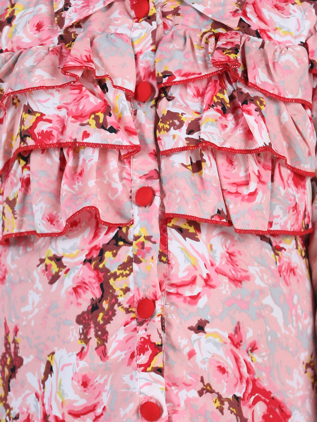 Cutiekins Girls Casual Polyester Shirt Style Top (Multicolor,)