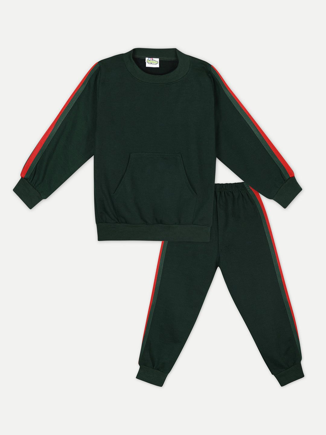 Cutiekins Girls Bottlegreen Sweatshirt With Trackpant