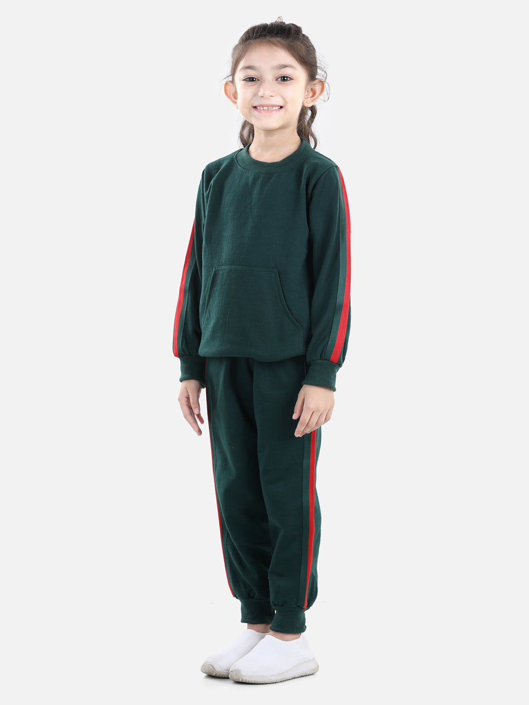 Cutiekins Girls Bottlegreen Sweatshirt With Trackpant