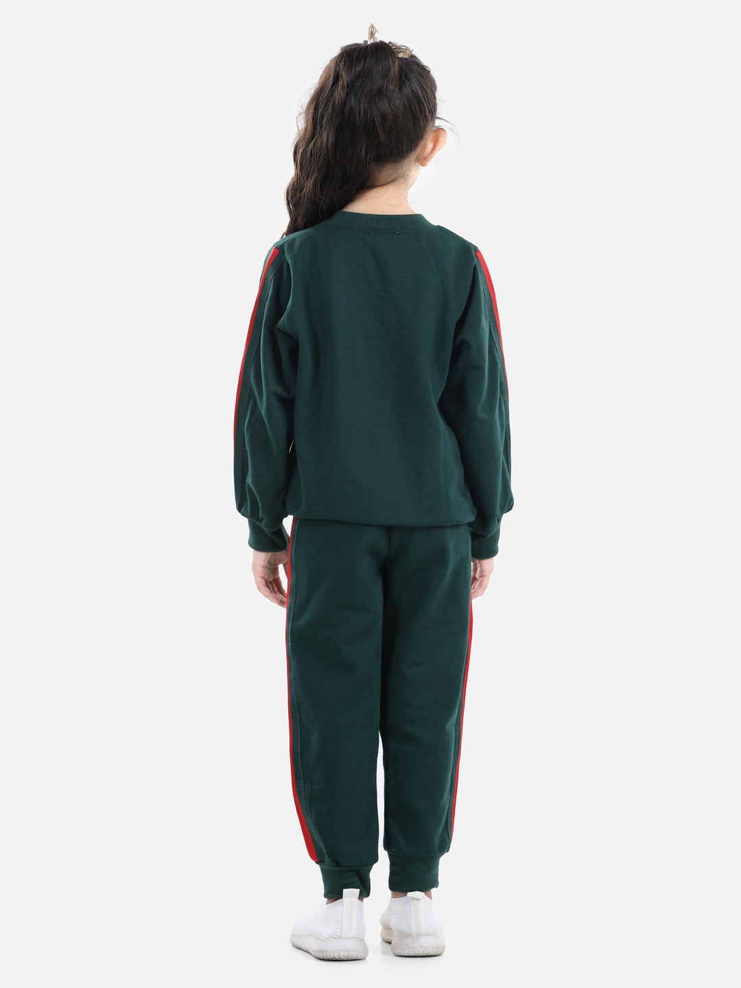 Cutiekins Girls Bottlegreen Sweatshirt With Trackpant
