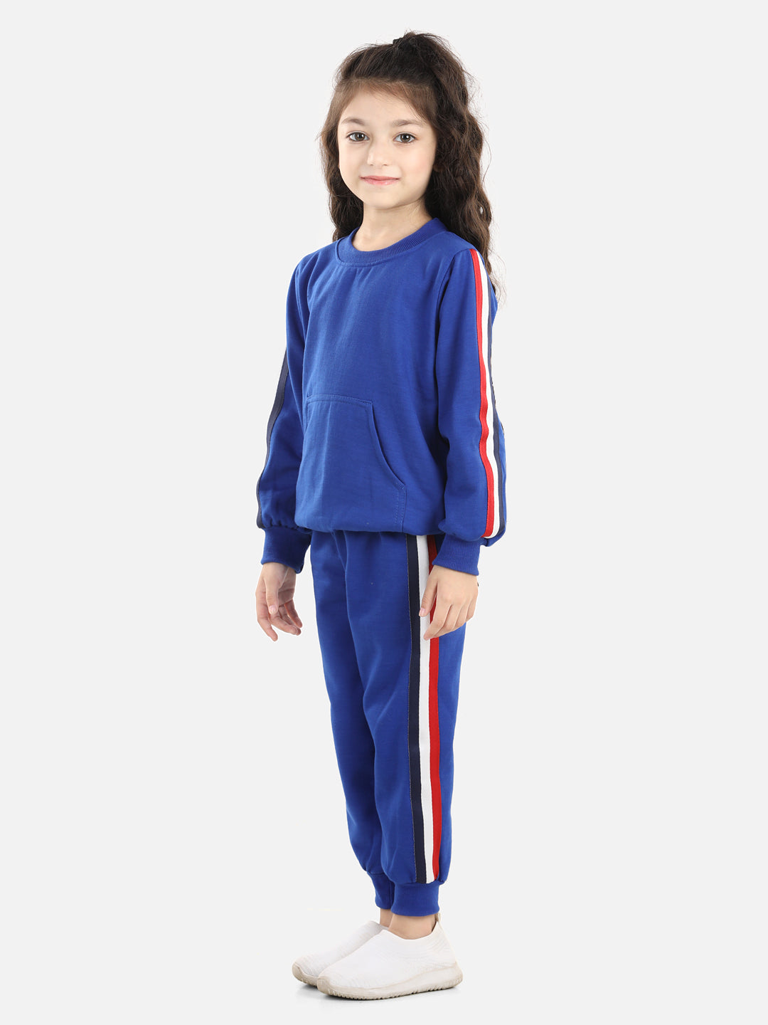 Cutiekins Girls Indigo Blue Sweatshirt With Trackpant