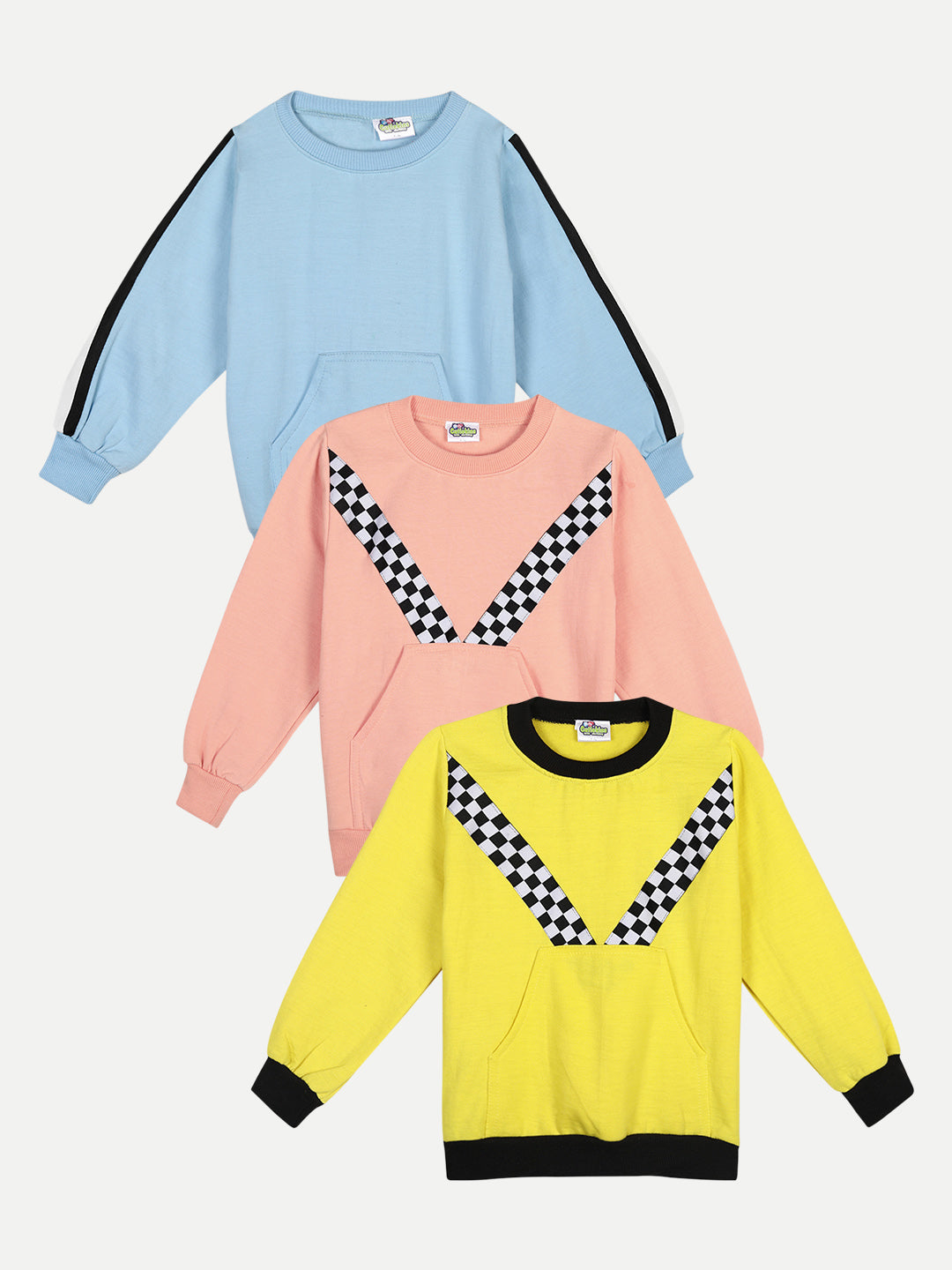 Cutiekins Pack of 3 Sweatshirt -Multicolour