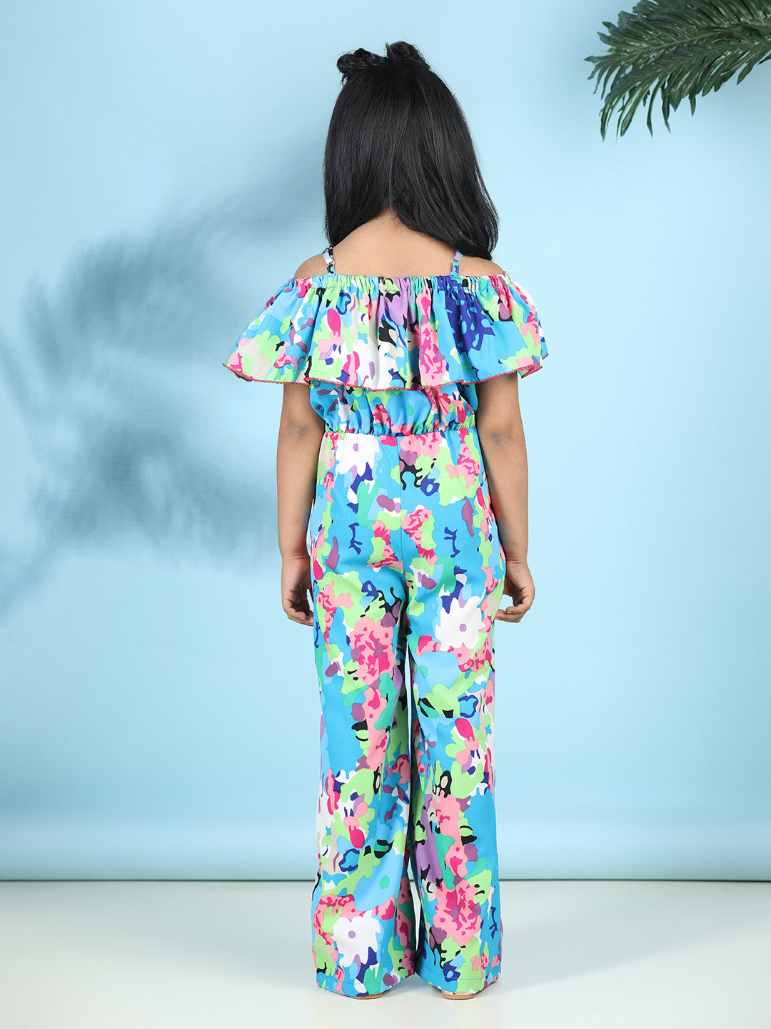 Cutiekins Stylish & Trendy Printed Jumpsuit for Kids -Blue & Multi