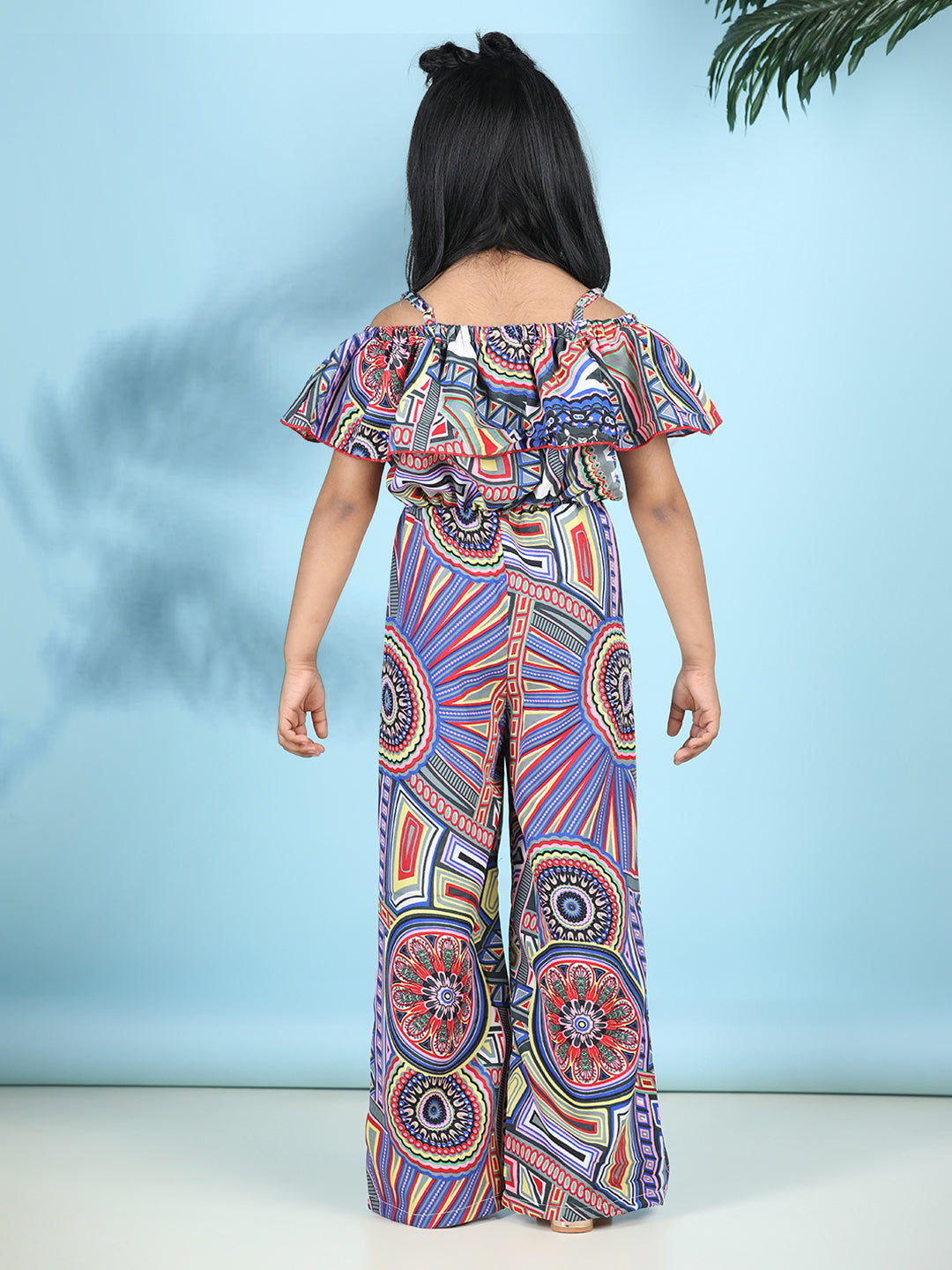 Cutiekins Stylish & Trendy Printed Jumpsuit for Kids -Off White & Multi