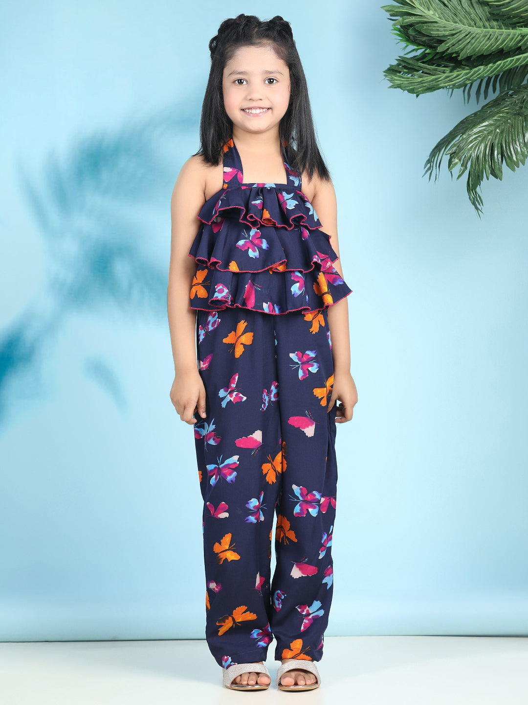 Cutiekins Stylish & Trendy Printed Jumpsuit for Kids -Navy Blue & Multi