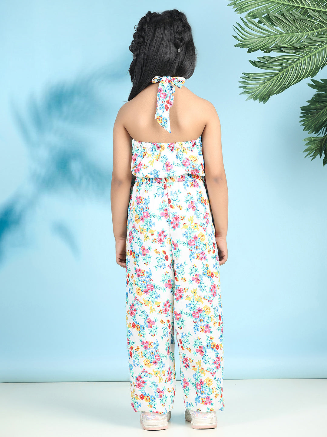 Cutiekins Stylish & Trendy Printed Jumpsuit for Kids -Off White & Multi