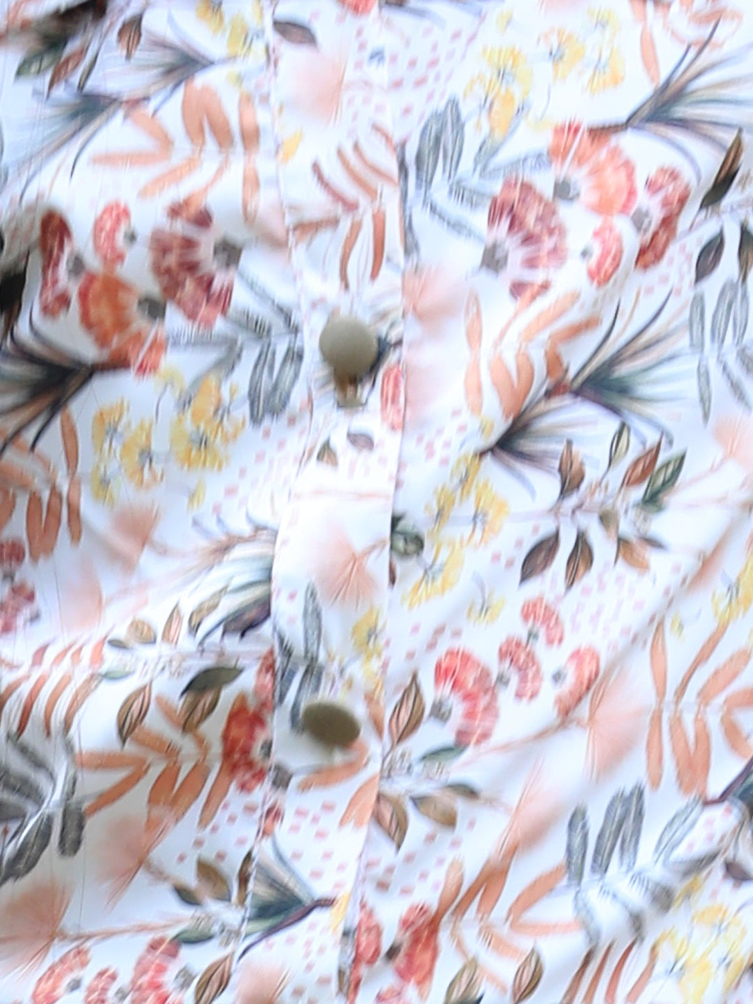 Cutiekins Collar Neck Foral Printed Regular Top-Baige & Yellow
