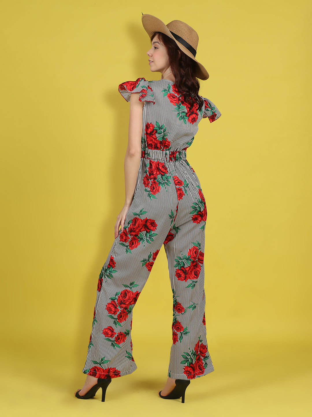 Cutiekins Stylish & Trendy Printed Jumpsuit for Kids -Black & Red