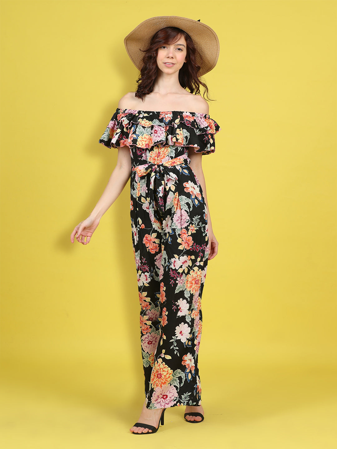 Cutiekins Stylish & Trendy Printed Jumpsuit for Kids -Black & Multi