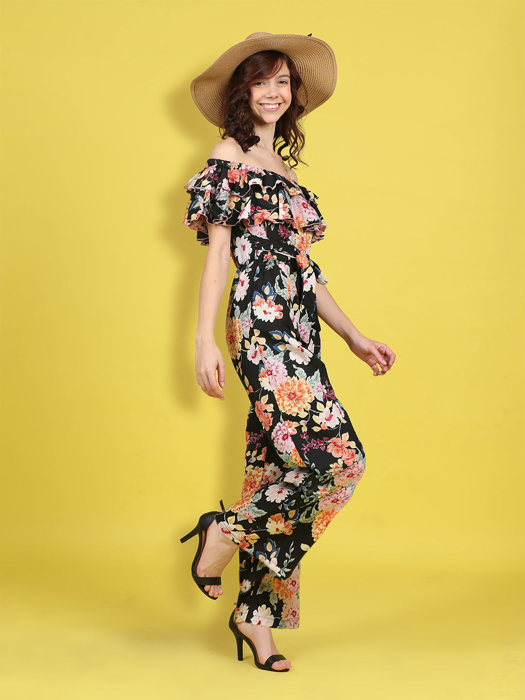 Cutiekins Stylish & Trendy Printed Jumpsuit for Kids -Black & Multi