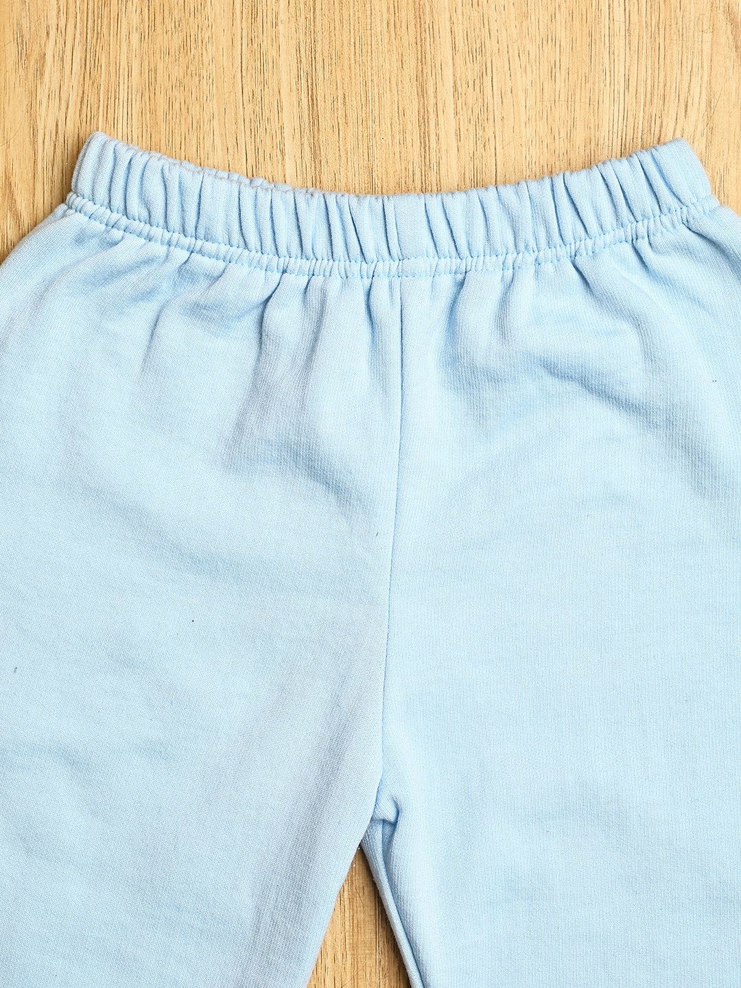 Cutiekins Boys Graphic Print cozy Trackpant -Light Blue