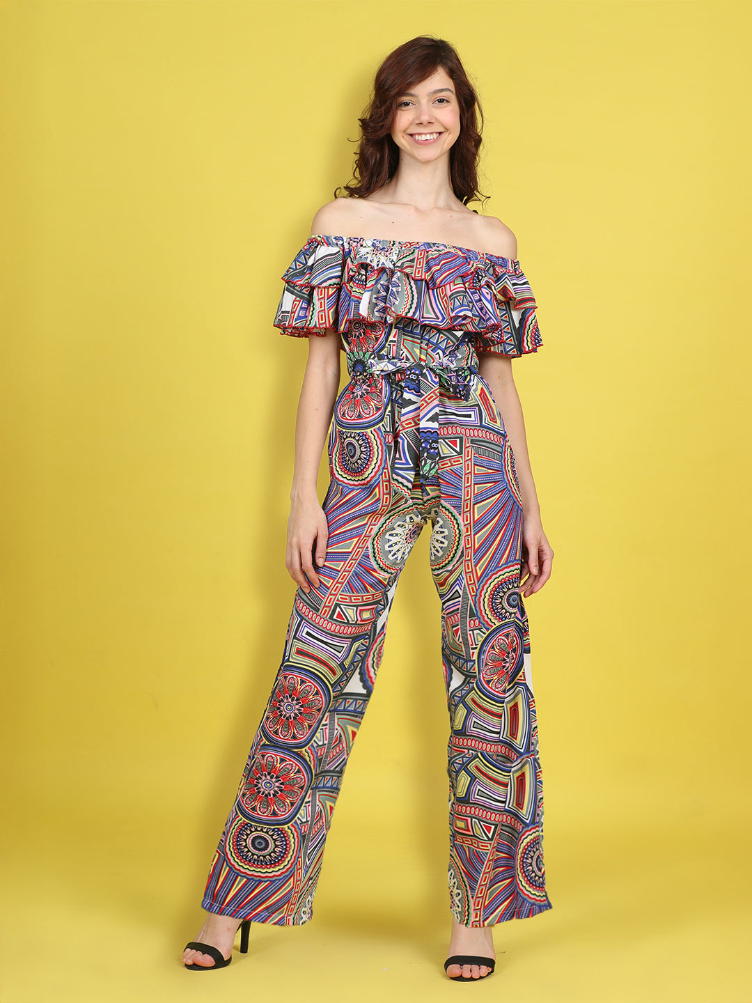 Cutiekins Stylish & Trendy Printed Jumpsuit for Kids -Blue & Multi