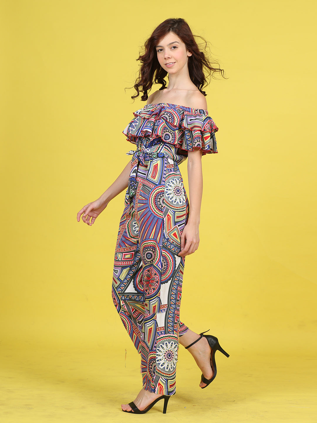 Cutiekins Stylish & Trendy Printed Jumpsuit for Kids -Blue & Multi