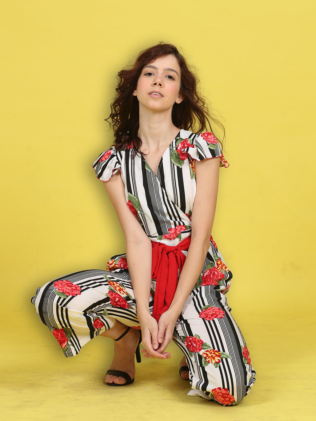 Cutiekins Stylish & Trendy Printed Jumpsuit for Kids -Off White & Multi
