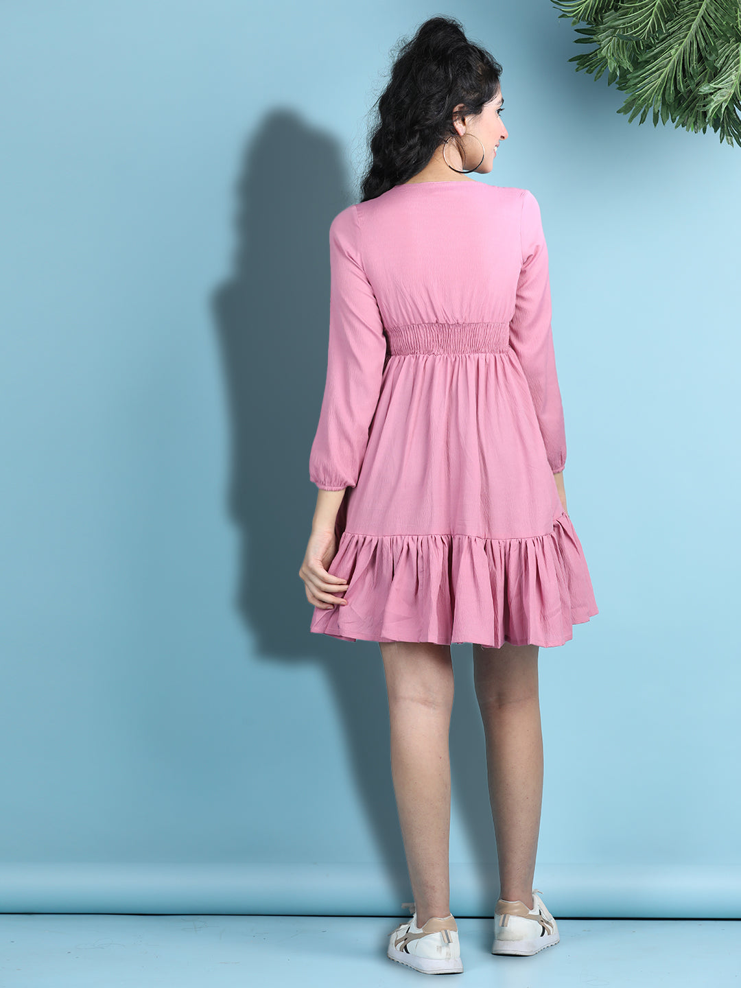 Cutiekins Girls Trendy & Stylish Solid Dress -Onion Pink