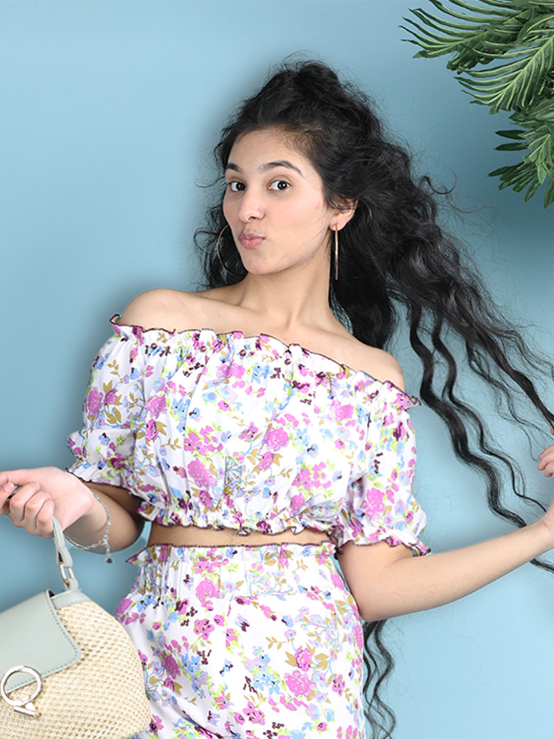 Cutiekins Girls Printed Embellished Top -White & Multi