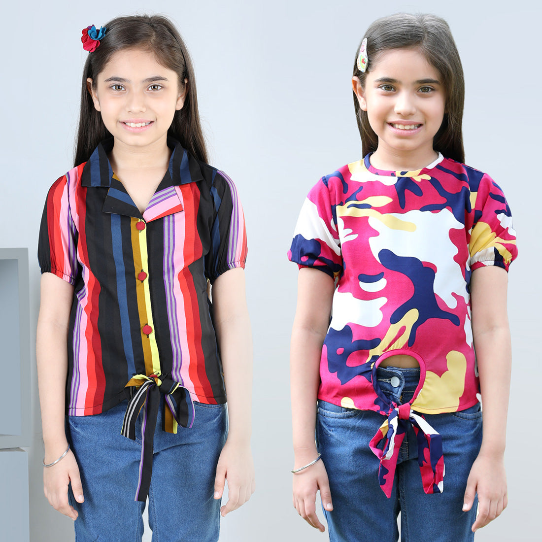 Cutiekins Pack Of 2 Printed Top-Multiclor