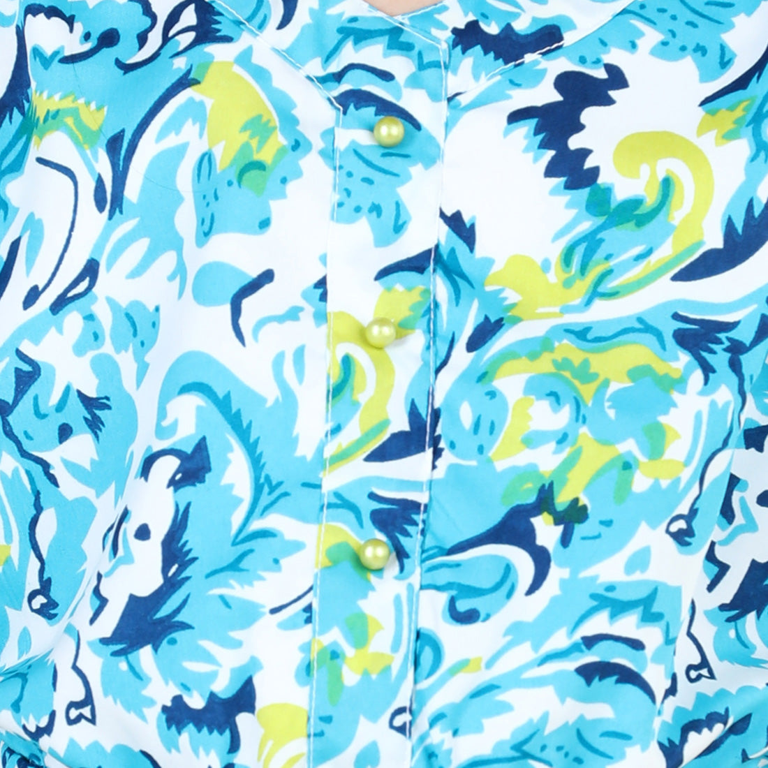 Cutiekins Pack Of 2 Printed V Neck Polyester Top-Sky Blue & Peach