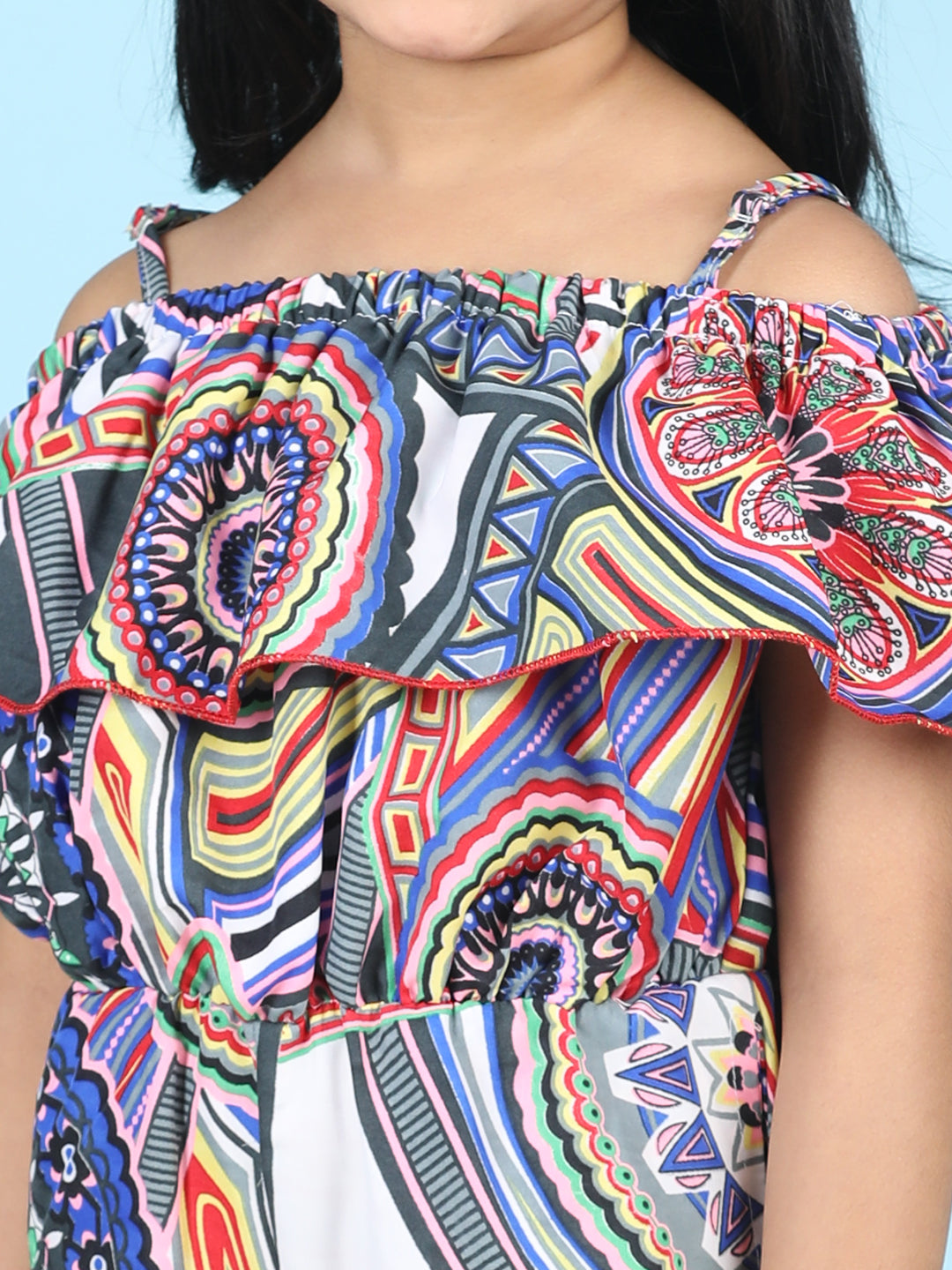 Cutiekins Stylish & Trendy Printed Jumpsuit for Kids -Off White & Multi