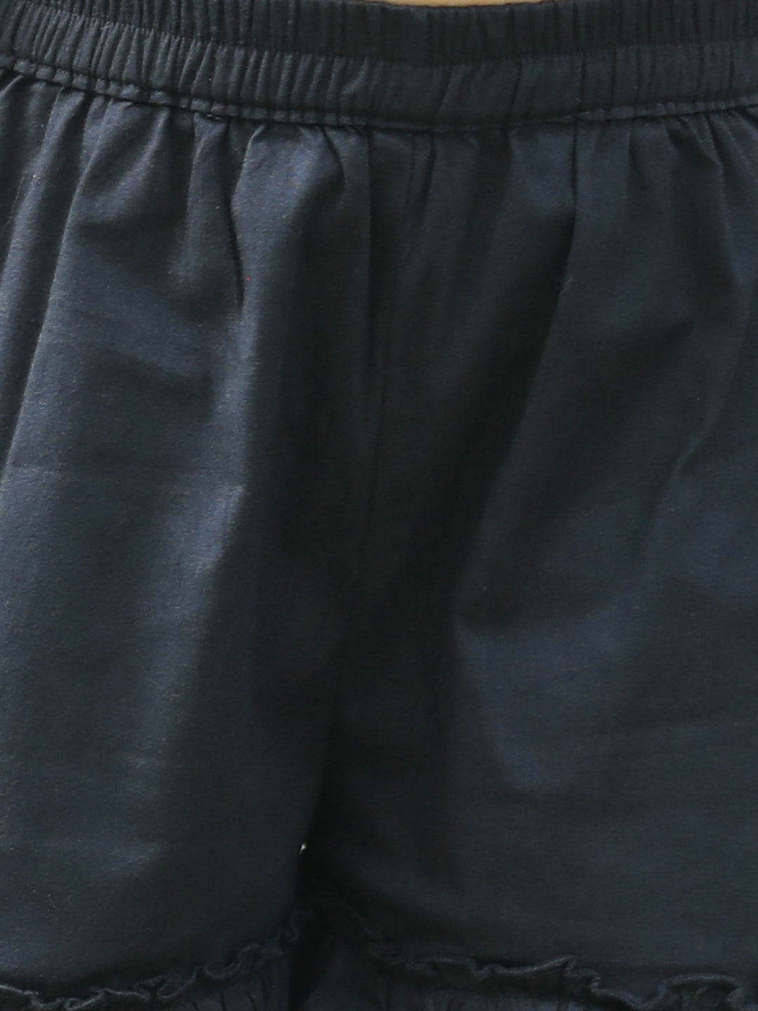 Cutiekins Solid Frilled Shorts -Black