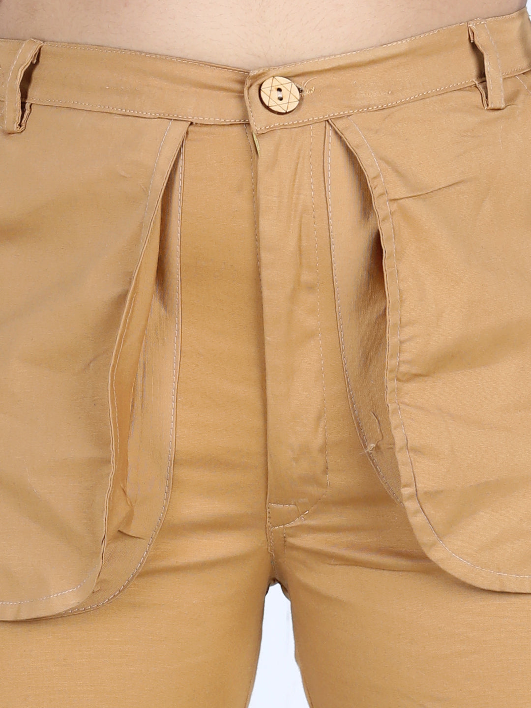 Cutiekins Solid Cargo Pant -Caremel