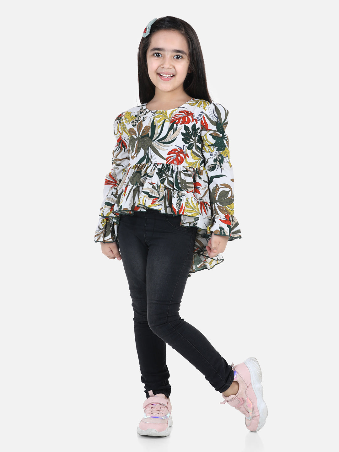 Cutiekins Girls Polyester Full Sleeve Top  (White,)