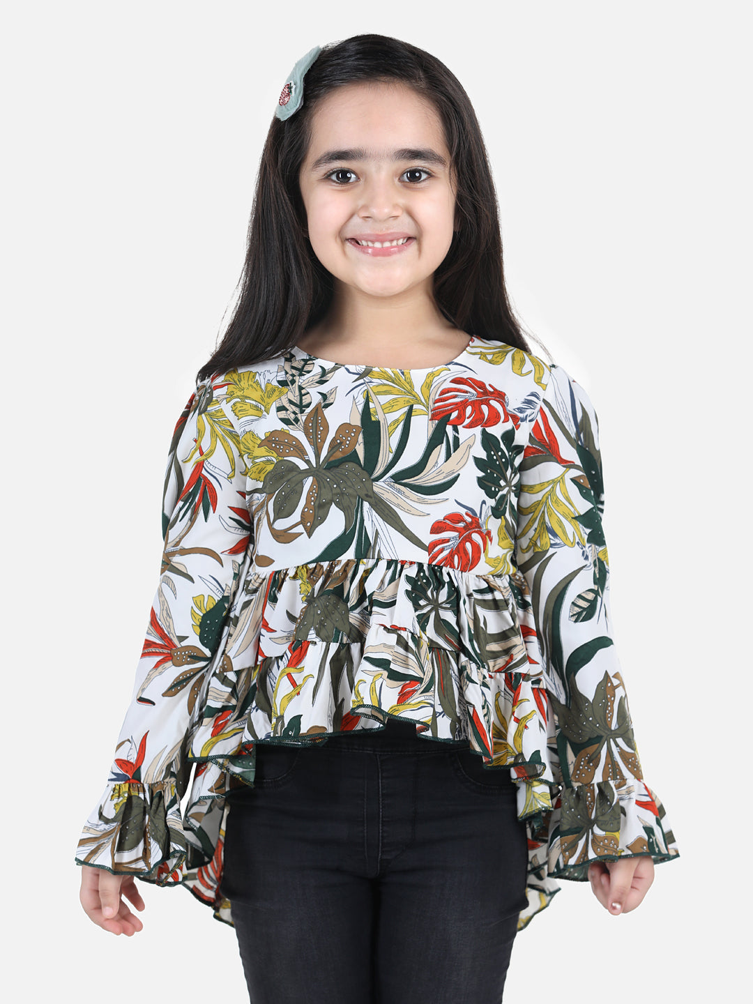 Cutiekins Girls Polyester Full Sleeve Top  (White,)
