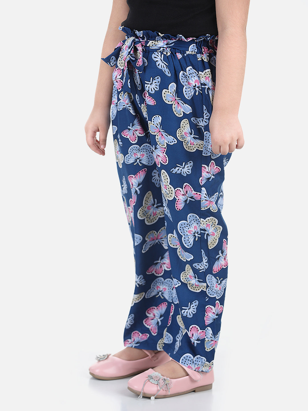 Cutiekins Regular Fit Girls Blue Polyester Trousers