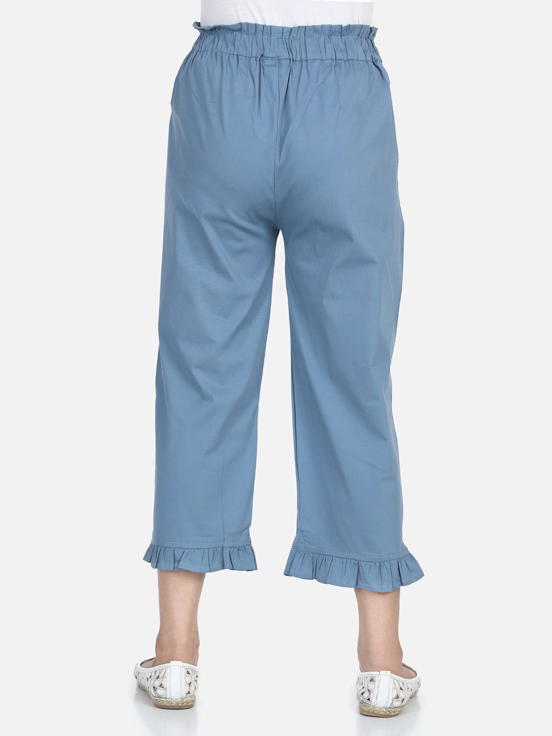 Cutiekins Capri For Girls Casual Solid Lycra Blend  (Grey)