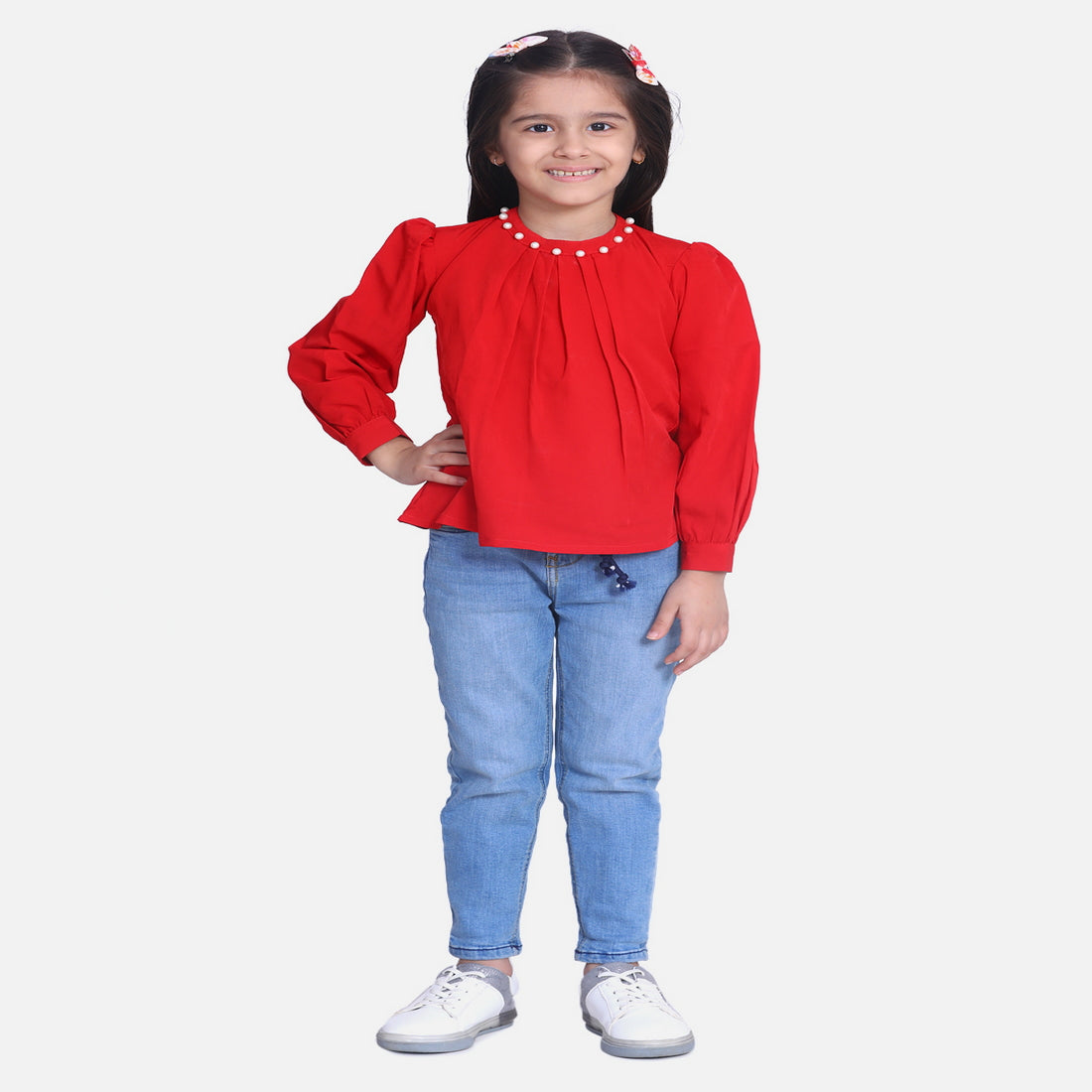 Cutiekins Solid Red Pearl Top