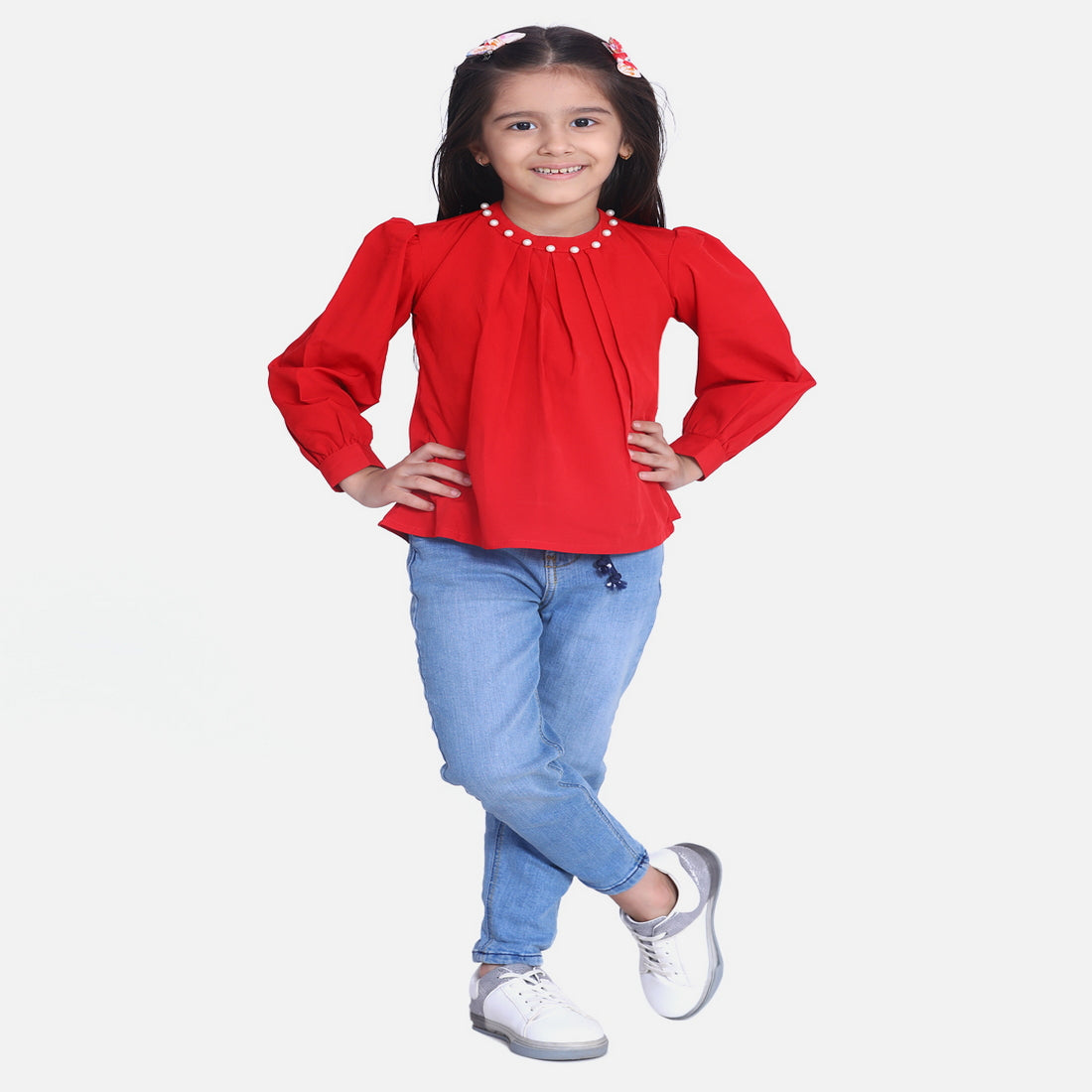Cutiekins Solid Red Pearl Top