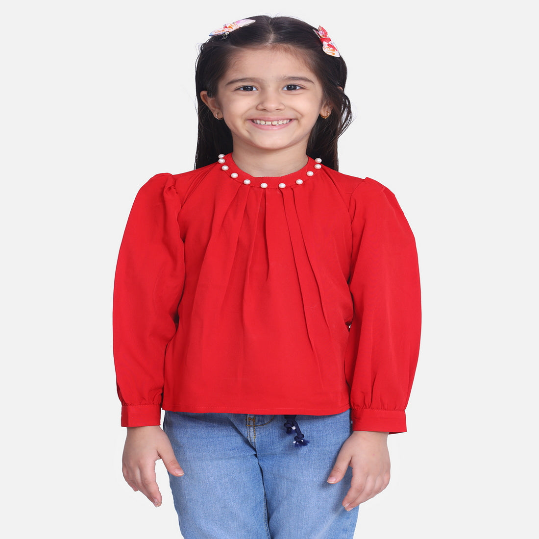 Cutiekins Solid Red Pearl Top